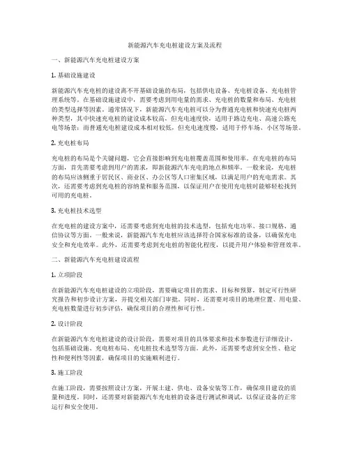 新能源汽车充电桩建设方案及流程