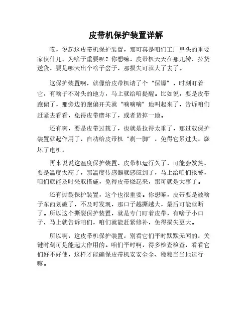 皮带机保护装置介绍