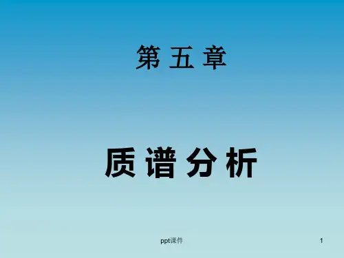 质谱分析  ppt课件
