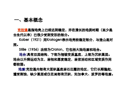 克拉通盆地基本概念及克拉通盆地构造环境资料