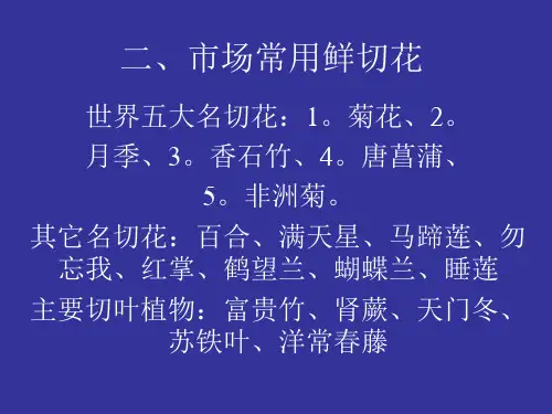 市场常用鲜切花