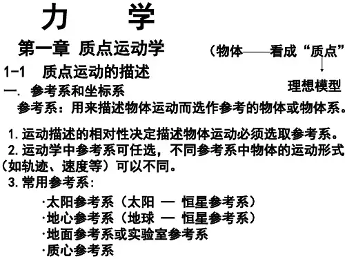 哈工大大学物理课件(马文蔚教材)-第1章力学