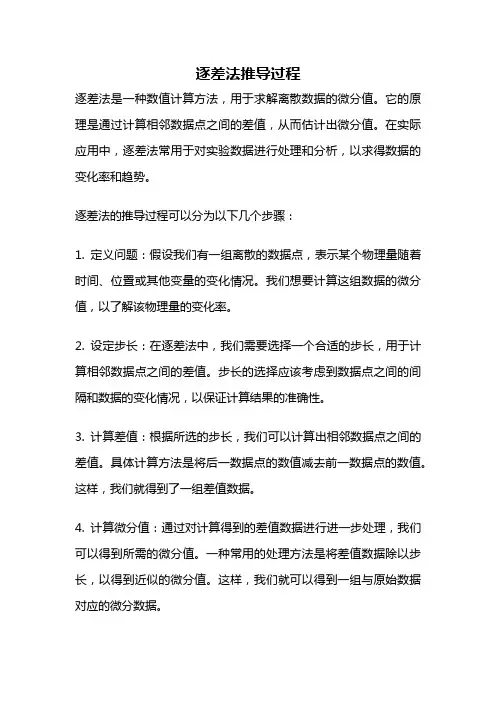 逐差法推导过程