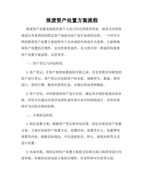 报废资产处置方案流程