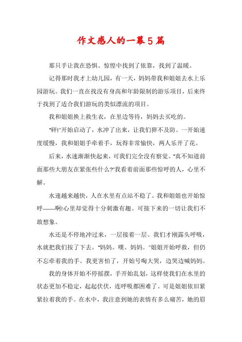 作文感人的一幕5篇