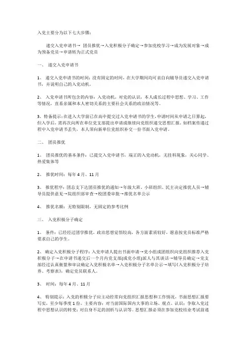 入党流程