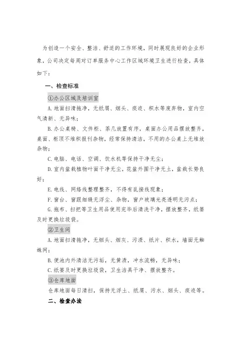 关于卫生检查的通知1