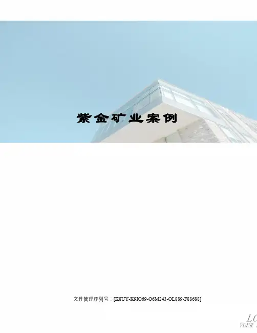 紫金矿业案例