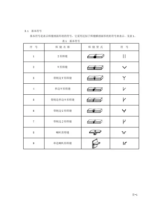 焊缝符号