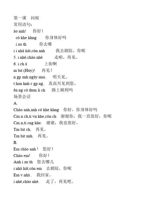越汉实用越南语