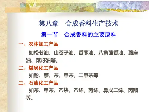 合成香料生产技术