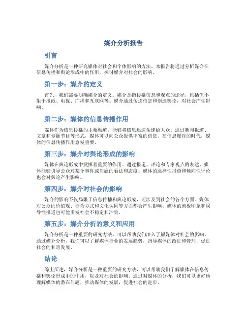 媒介分析报告