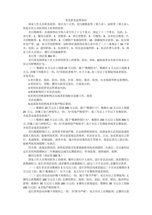 常见职务犯罪知识