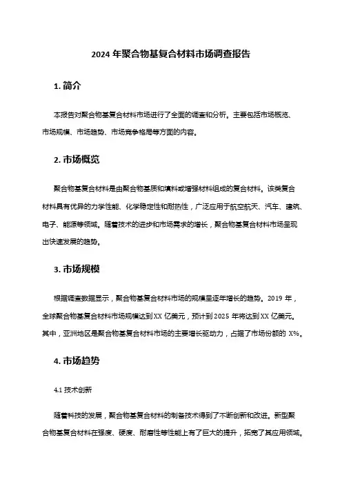 2024年聚合物基复合材料市场调查报告