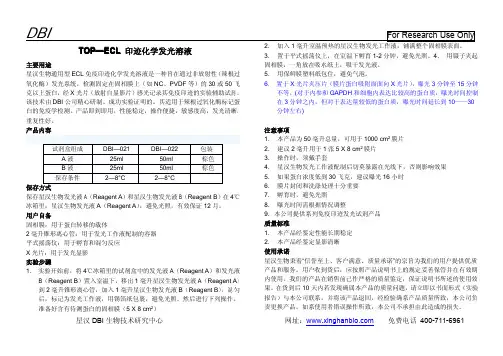 TOP-ECL 印迹化学发光溶液 说明书
