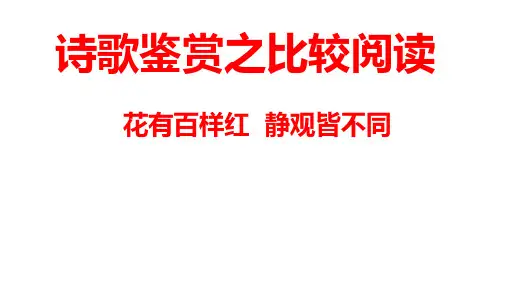 高考语文复习 诗歌鉴赏课件ppt(共55张PPT)