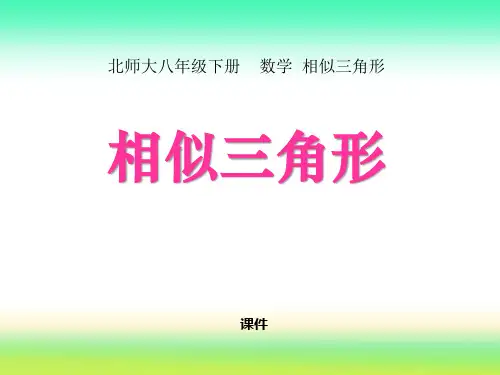 北师大版八年级下册数学《相似三角形》相似图形说课教学课件复习