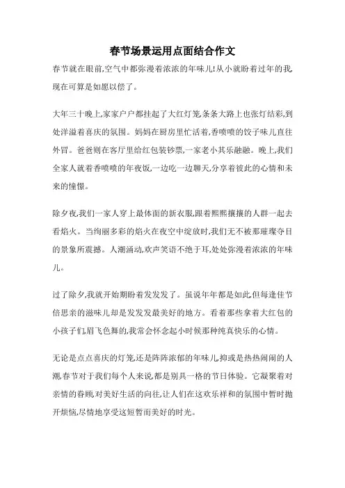 春节场景运用点面结合作文