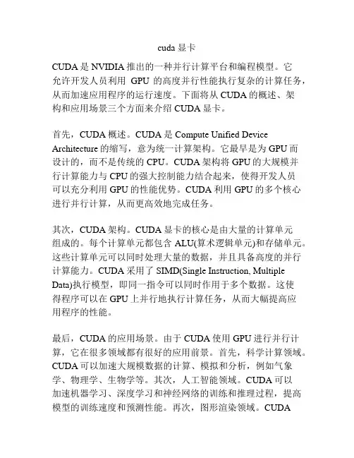 cuda 显卡