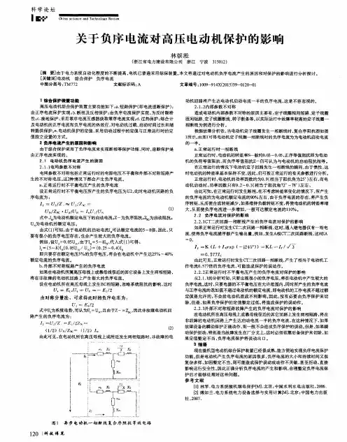 关于负序电流对高压电动机保护的影响
