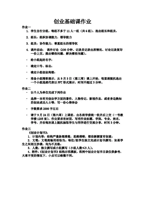 《创业基础》作业