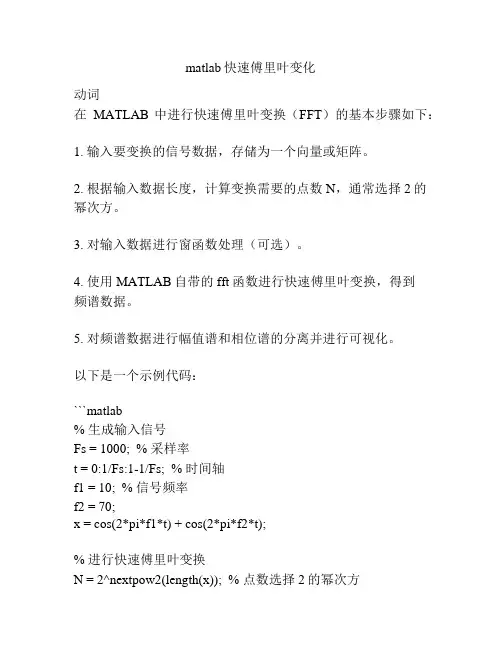 matlab快速傅里叶变化