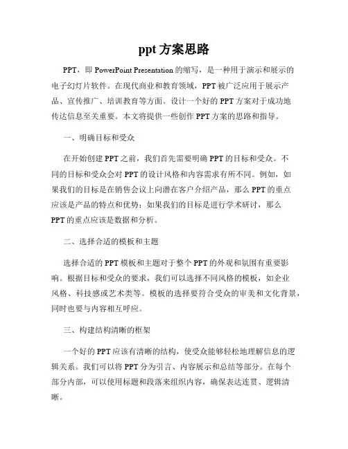 ppt方案思路