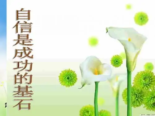 自信是成功的基石 ppt(人教版)课件