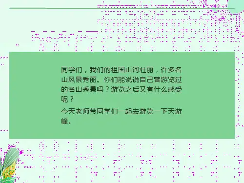 《天游峰的扫路人》优质课件