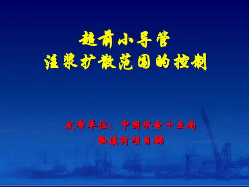 超前小导管注浆扩散范围的控制(修改)11