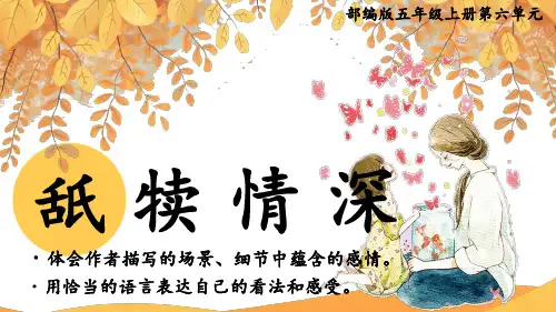 五上语文《第六单元复习课》名师教学课件