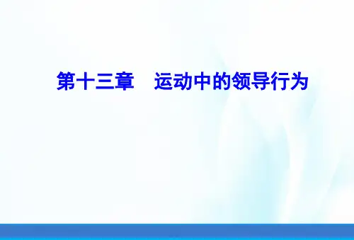 体育心理学(第三版)课件第十三章运动中的领导行为