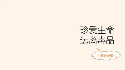 《珍爱生命,远离毒品》主题班会小学 ppt课件