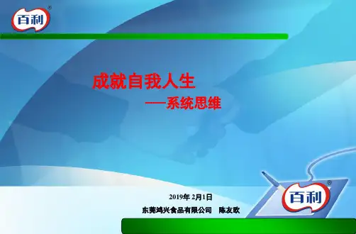 成就自我人生—系统思维篇 22页PPT文档