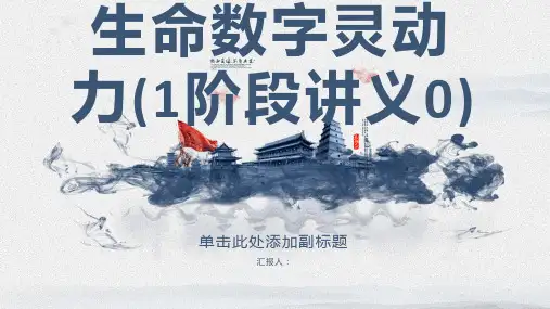 生命数字灵动力(1阶段讲义0)