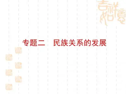 中考历史总复习第二部分专题线索串联专题二民族关系的发展课件