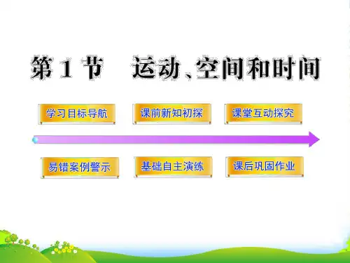 新鲁科版 高中物理 必修一 第二章 第1节 运动、空间和时间 课件