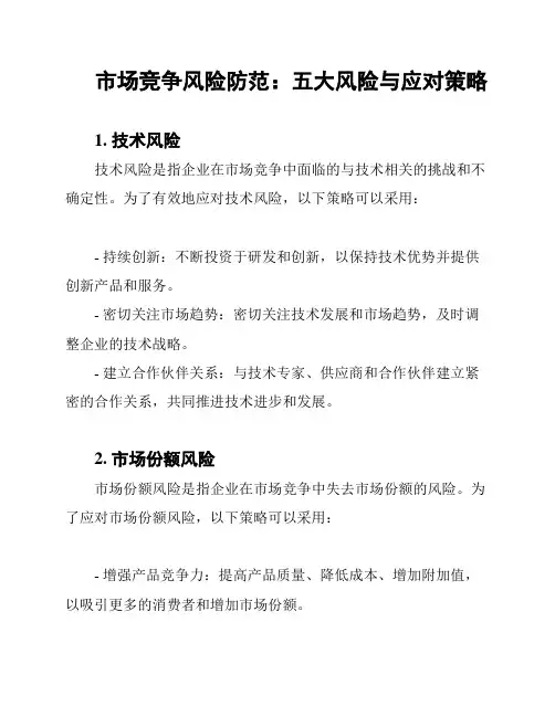 市场竞争风险防范：五大风险与应对策略