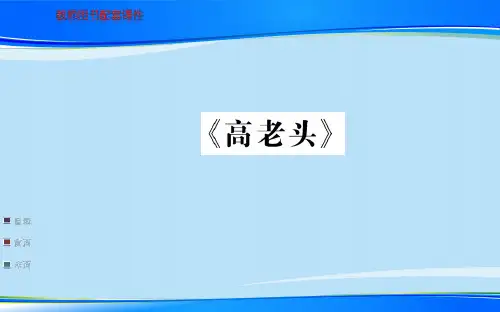 2019年春人教版高一语文课件：必修三 名著导读 高老头(共17张PPT)