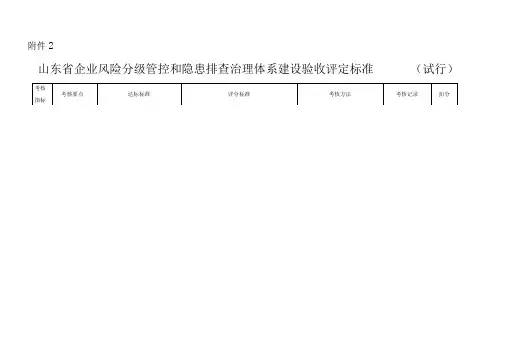 双体系验收评定标准