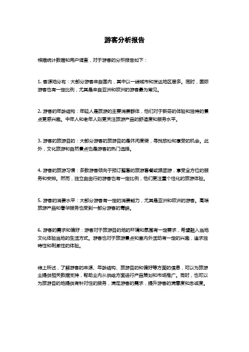 游客分析报告