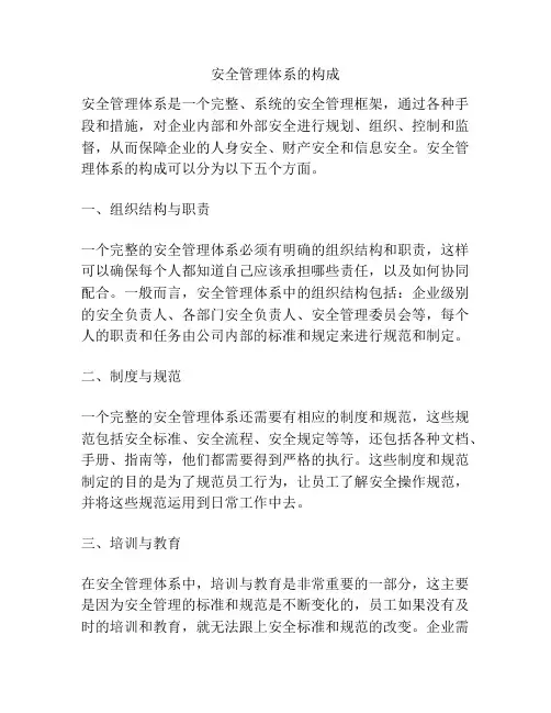 安全管理体系的构成