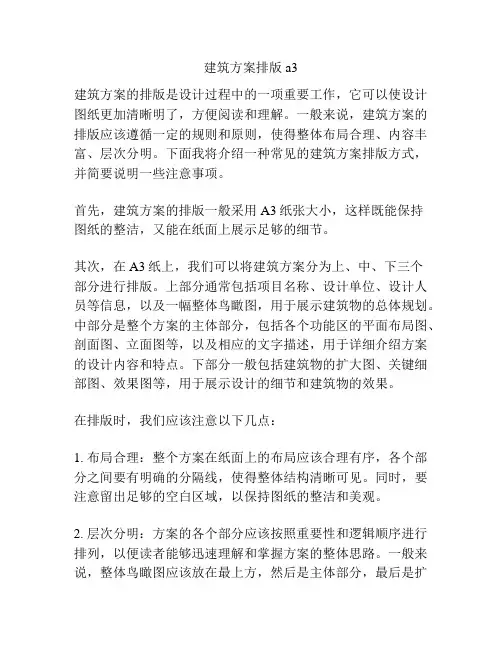 建筑方案排版a3