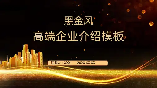 黑金风企业介绍PPT模板