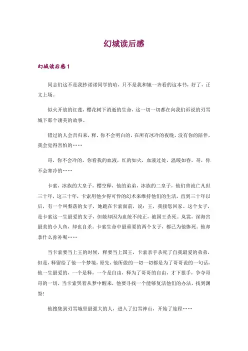 幻城读后感_8