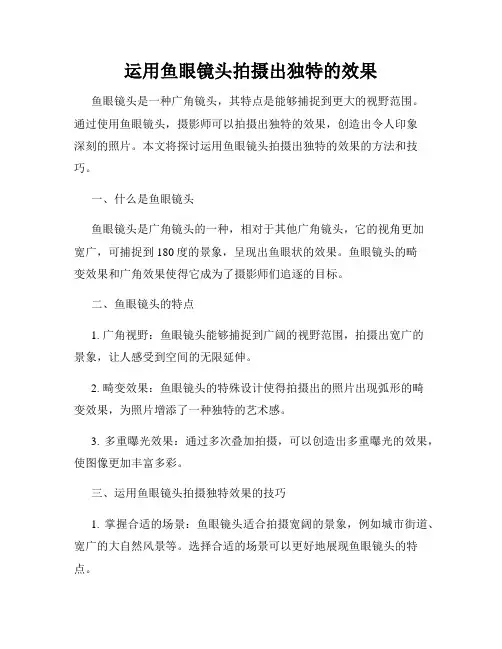 运用鱼眼镜头拍摄出独特的效果