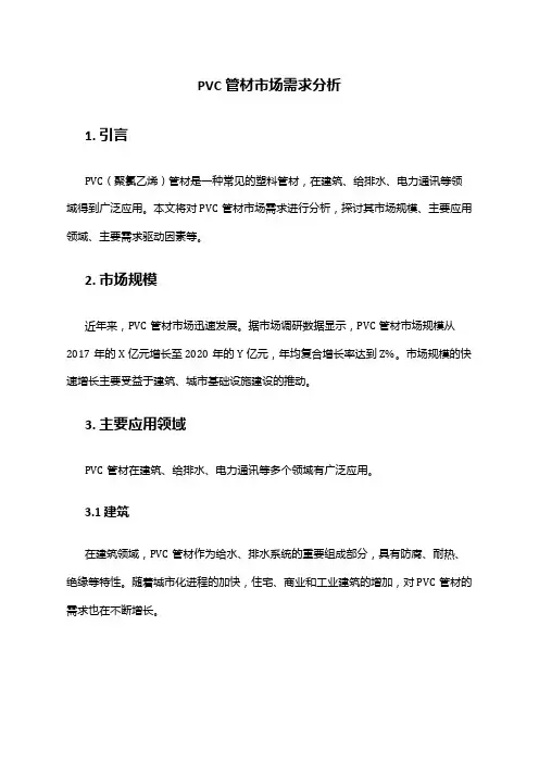 2024年PVC管材市场需求分析