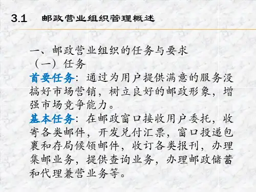 邮政业务与管理第三章共128页文档