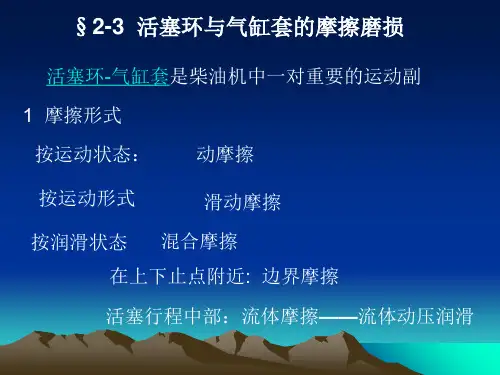 活塞环和气缸套