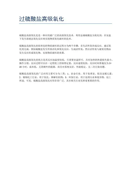 过硫酸盐高级氧化
